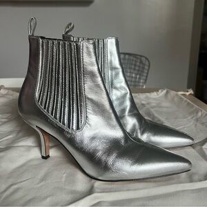Diane Von Furstenberg Mollo Metallic Leather Boots